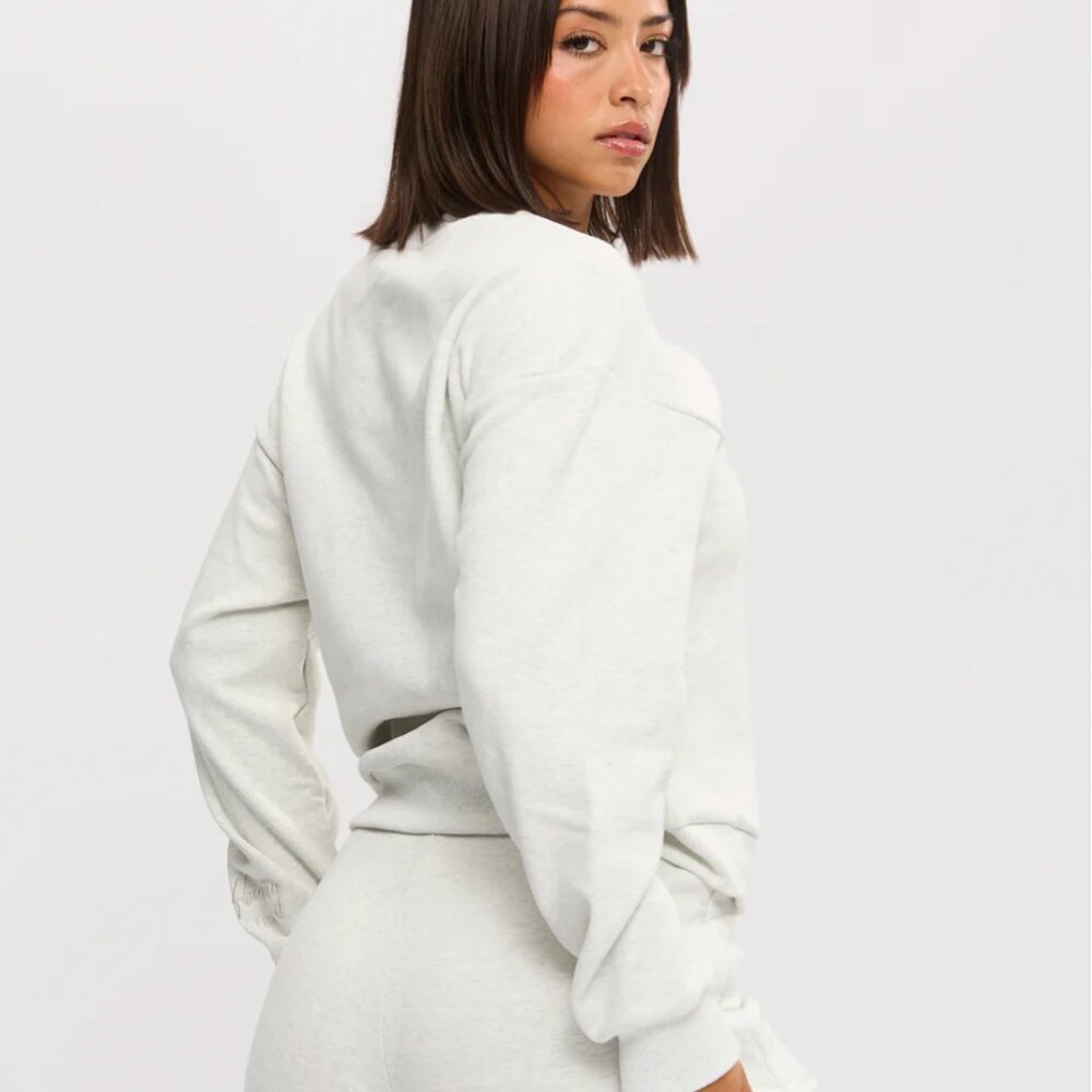 Heather Grey Cloud Crew Pullover - image 4